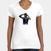 Women's Fine Jersey V-Neck Tee Thumbnail